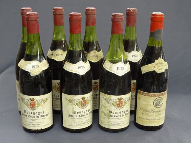 COTES DE BEAUNE, BOURGOGNE, Daniel BERGERET, 6 bouteilles de 1978...
