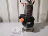 an image of a pump on a table with a price tag attached to it