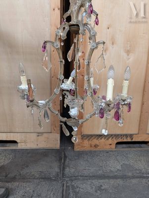 lustre à pampilles (accidents et manques)