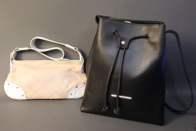 LONGCHAMP. Sac porté épaule en toile de coton mélangé et cui…