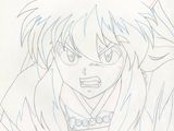 dessin de style anime représentant une femme aux cheveux longs portant un nœud papillon