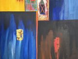 painting of a painting of a cross and a painting of a door