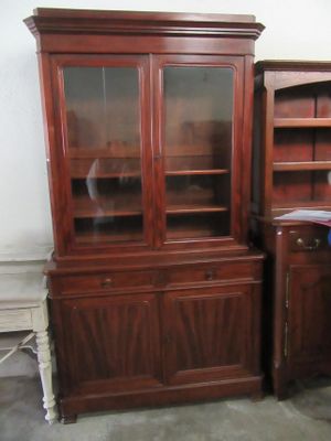 441.59 - Bibliotheque Deux Corps EN Acajou ET Placage D'Acaj…