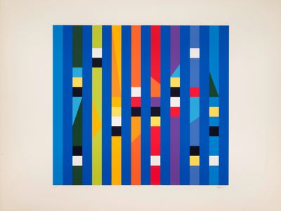 une image représentant un tableau coloré composé de carrés et de rectangles