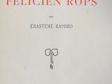 an old book with a red and black title on it