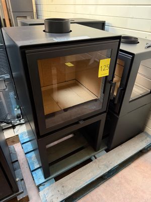 an image of a wood burning stove in a room