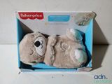 a teddy bear that is laying in a box
