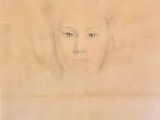 l'image d'un dessin du visage d'une femme sur un morceau de papier