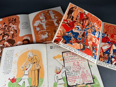several children ' s books with pictures of military men and women