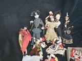 a lot of figurines that are on a table