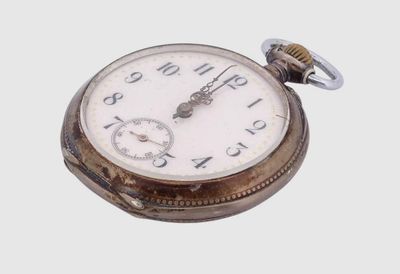 Montre de poche en argent 800/-, d'occasion, sans marque, bo…