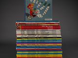 a stack of children ' s books sitting on top of each other