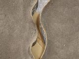 a piece of fabric that has been cut in half