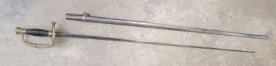 two swords on the floor next to each other