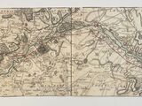 une vieille carte de la ville de New York, sur laquelle figure un point rouge