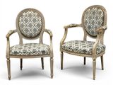 pair of louis xvi style armchairs