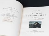 an open book with a picture of a man on it