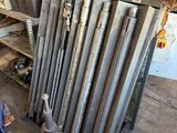 a radiator in the middle of a room with a lot of tools on the floor