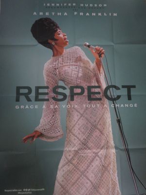 une image d'une affiche du film « Respect » sur laquelle figure une femme en train de chanter
