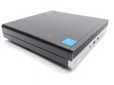 a black laptop with a blue sticker on it