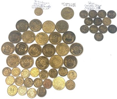 Lot de 30 pièces de 50 centimes et 20 pièces de 2 Francs Mor…