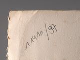 an old piece of paper with a handwriting on it
