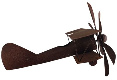 a toy airplane that is sitting on a white surface