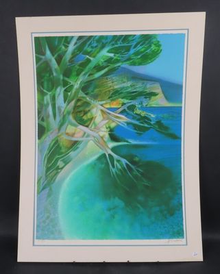 Camille HILAIRE (1916-2004). "Bord de mer", lithographie en …