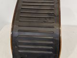 an old toaster sitting on a table with a white background