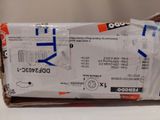 a box with a label on it sitting on a table