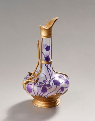 VAL SAINT LAMBERT et ORIVIT Aiguière en verre soufflé à déco… - Photo 1