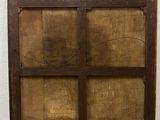 an old wooden window with four panes of glass in it