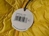 the label on a yellow jacket has a barcode on it