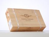 the wooden box is open and ready to be filled with wine