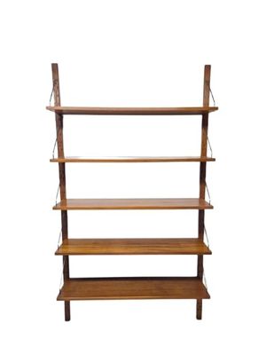 an image of a wooden shelf with four shelves on it