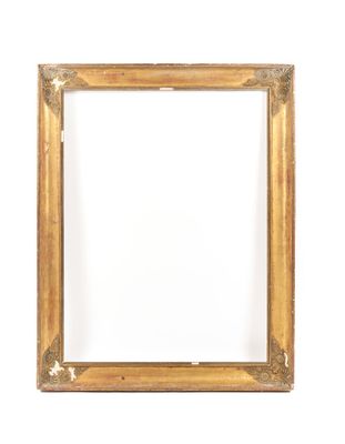 an old wooden frame with a white background