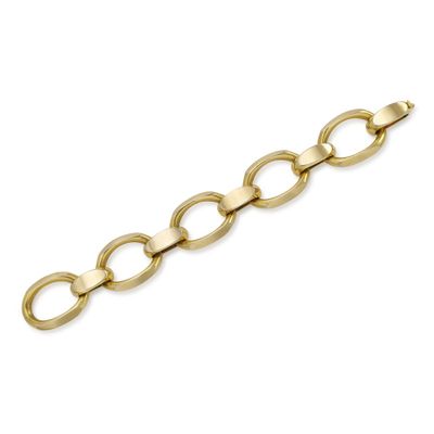 14k yellow gold oval link bracelet