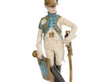 figurine représentant un homme en uniforme, muni d'une épée et d'un bouclier
