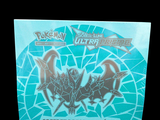 a sticker with a dragon on it on a black background