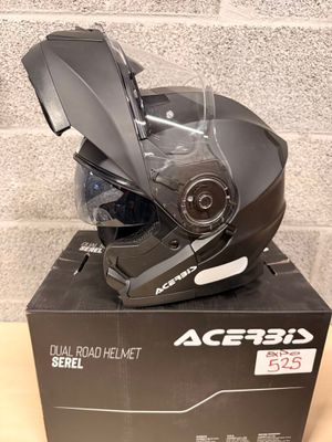 the helmet is on top of the box on the table