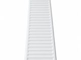 a close up of a white metal stair rail on a white background