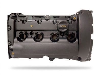 a close up of the engine block of a car