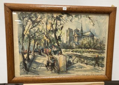 tableau représentant une scène de parc où l'on voit des personnes à cheval