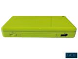 a green plastic case for the nintendo wii game console