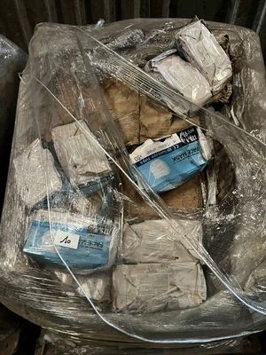 a plastic bag full of items that are wrapped in plastic