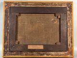 an old picture frame with a picture of a person in it