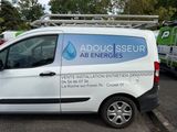 a van that is parked in a parking lot