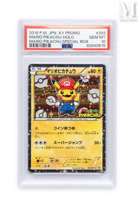 a close up of a card with a pokemon character on it