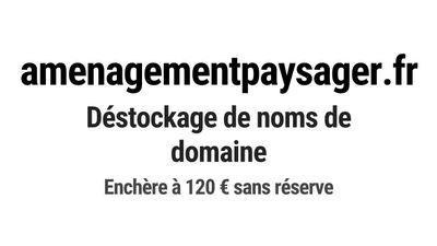 Nom de domaine amenagementpaysager.