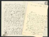 an old handwritten letter and a piece of paper with writing on it